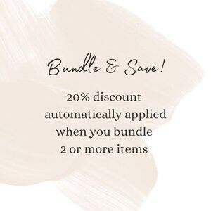 20% off, bundle 2 or more items